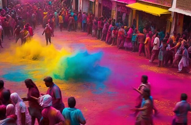 Farben, die Holi feiern