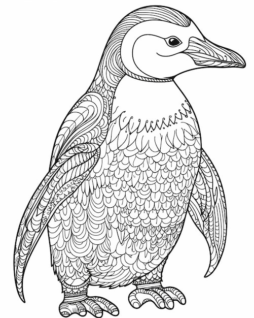 Farben von Pinguinen für Erwachsene
