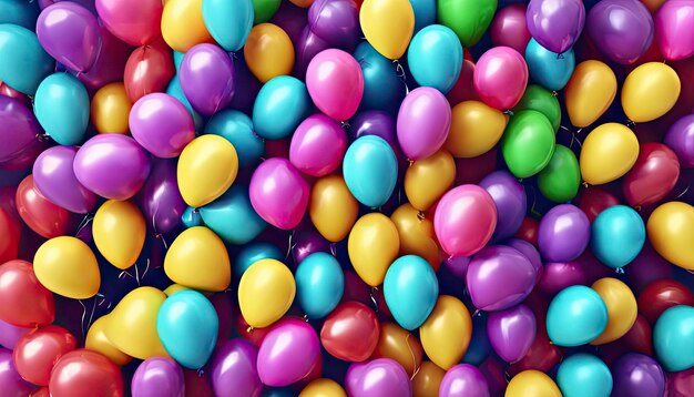 Foto farbenfrohe ballons in der luft farbige ballons hintergrundfarbige ballon tapeten glückliche banner