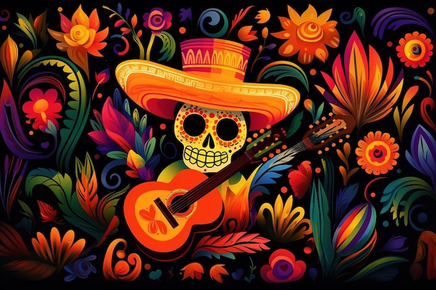 Farbenfrohe Cinco De Mayo Illustrationszeichnung