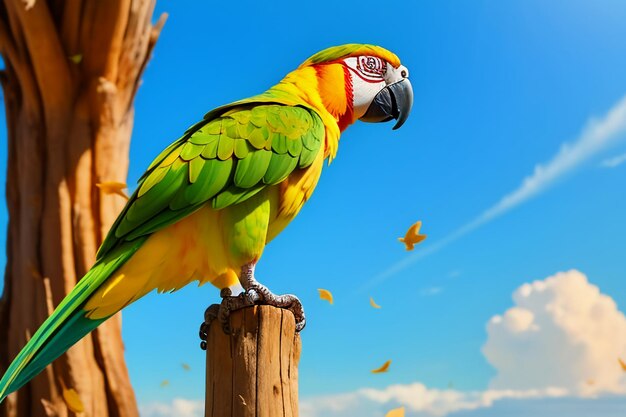 Farbenfrohe, sprechende Macaw, Haustiervogel, Tapeten, Hintergrundillustration, HD-Fotografie