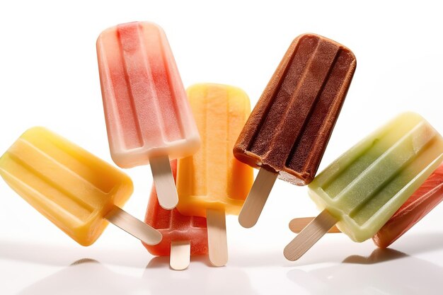 farbenfrohe und fruchtige Popsicles