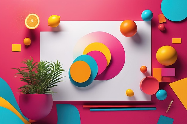 farbenfroher abstrakter geometrischer Hintergrund 3d-Renderingfarbenfroher abstrakter geometrischer hintergrund 3d -Rendering