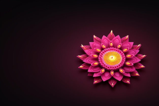 farbenfroher Diwali Mandala Rangoli Vektor-Illustration Hintergrund