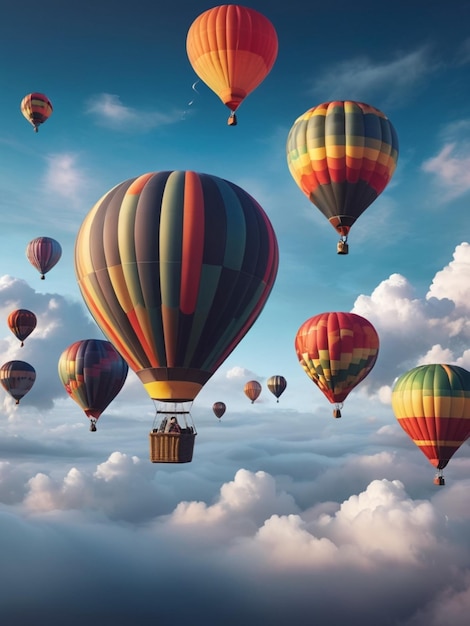 farbenfroher Gasballon-Hintergrund