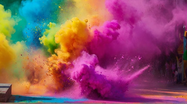 Foto farbenfroher holi-hintergrund