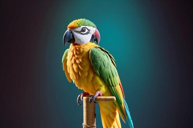 Farbenfroher Papagei spricht schöne Haustiervögel Tapeten Hintergrund-Illustration