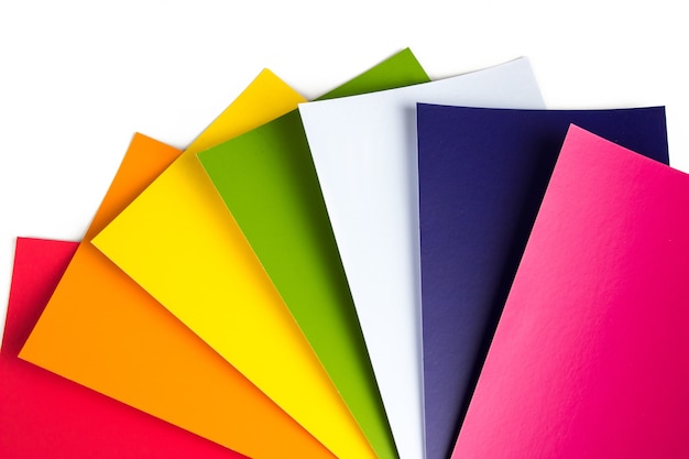 Farbführer. Regenbogen-Musterfarbenkatalog. RGB. CMYK. Farbpalette des Designers.