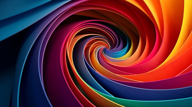 Farbgestaltung mit Spiraldesign Generative KI