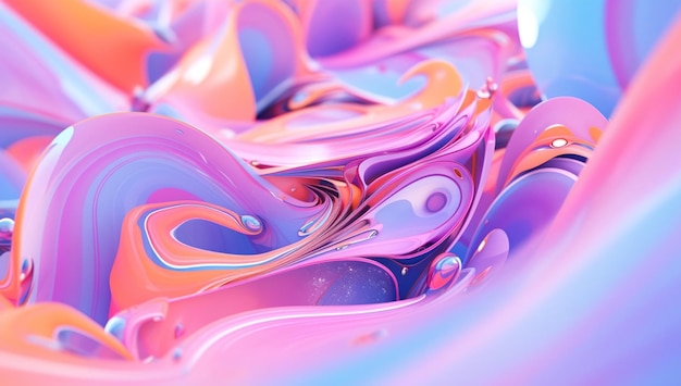 Farbige Abstrichungen mit flüssigen Wellen Abstraktes Hintergrund