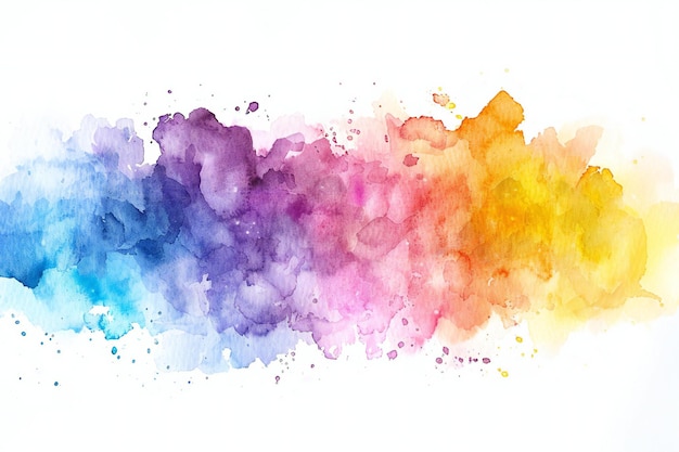 Farbige Aquarellwolken auf weißem Hintergrundbild