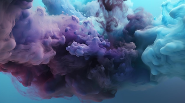 Farbige blaue violette Wolken rauchen Abstrakter Hintergrund mit Rauchwolken