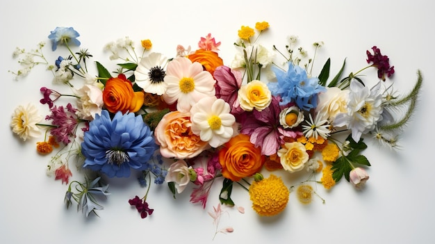 Farbige Bouquets Frische von Blumen für Kunstdekoration