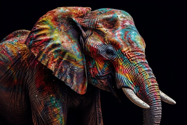 Farbige Elefantenstile
