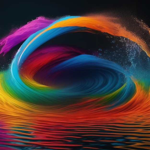farbige Farbspritze im Wasser Abstrakt farbiger Hintergrund farbige Farbspritze im Wasser ab