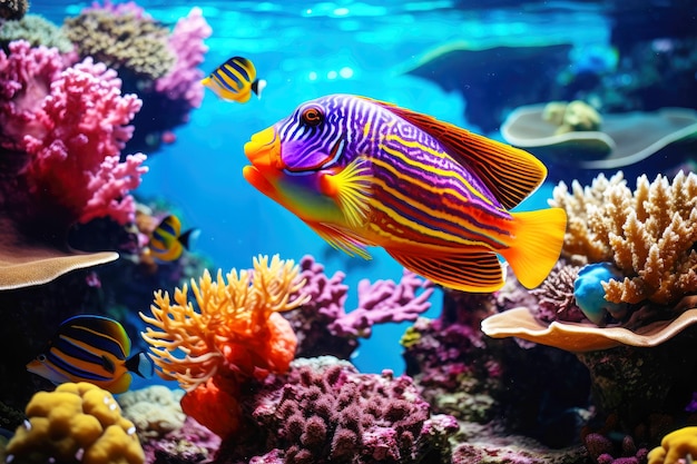 Farbige Fische inmitten der Schönheit des Korallenriffs