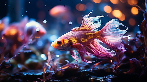 Farbige Fische schwimmen unter Wasser
