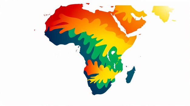 Foto farbige karte von afrika vektorkarte eps 10