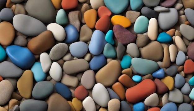 Farbige Kieselsteine im Hintergrund Abstrakter Hintergrund von farbigen Steinen