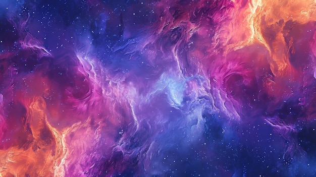 Foto farbige kosmische wolken und sterne in einer lebendigen galaxie