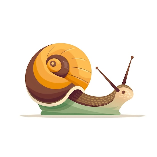 Foto farbige, niedliche schnecke-illustration