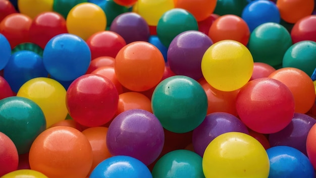 Farbige Plastikkugeln in einer Spielgrube
