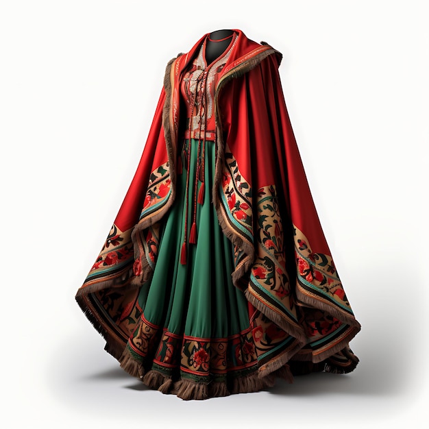 Farbige portugiesische Minho-Kostüm-Typ-Kleidung Material Wolle Farbe Conc traditionelle Kleidung Mode