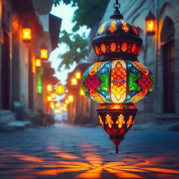 Farbige Ramadan-Lampe