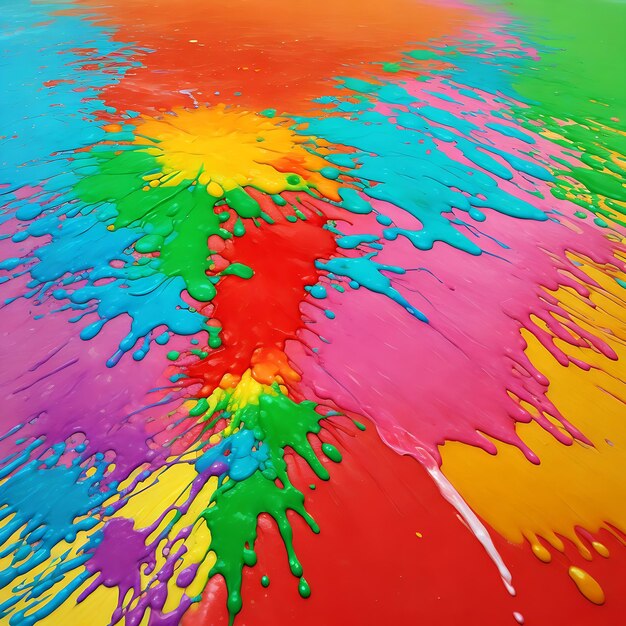 Farbige Regenbogen-Holi-Farben spritzen auf isolierte KI-Generate