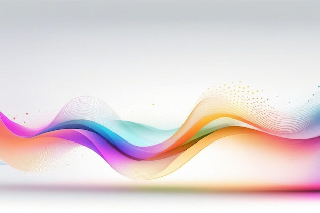 Farbige Schallwellen abstrakte weiße Hintergrund horizontale Zusammensetzung