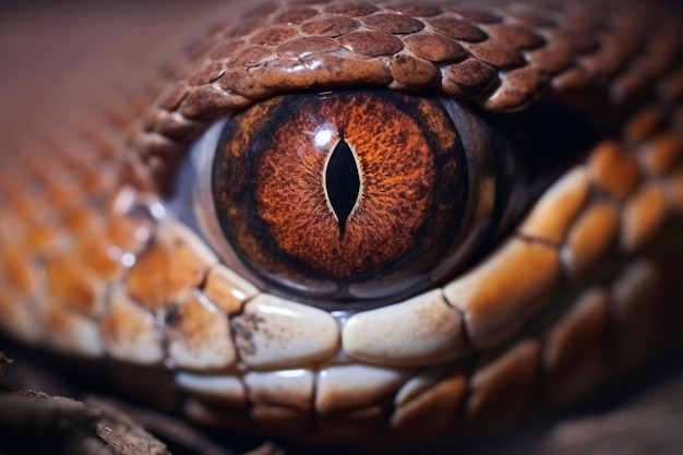 Farbige Schlangen, Python, Kobra, Adler, Wald, versteckt und wartet auf Beute, Regenwald, Dschungel, unberührte Natur.