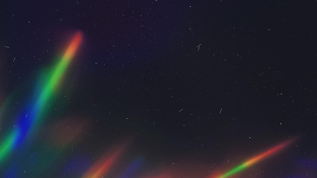 Farbige staubige holographische Regenbogenflammen Überlagerungseffekt