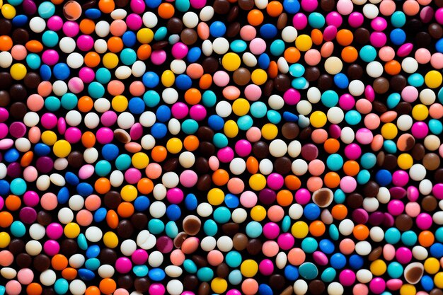 Farbige Süßigkeiten, die in Mustern angeordnet sind