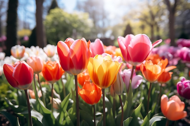 Farbige Tulpenblumen aus den Niederlanden