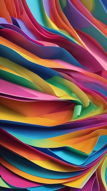 Farbige viele Blätter helles Papier Hintergrundpapier Abstraktion der Farbe des Regenbogens