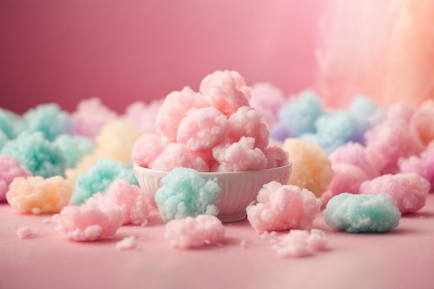 Foto farbige zuckerwatte