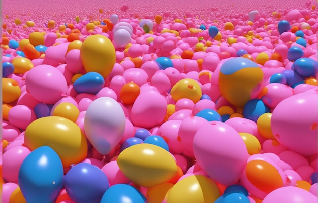 Farbiger Ballon-Hintergrund mit zufälliger Größe