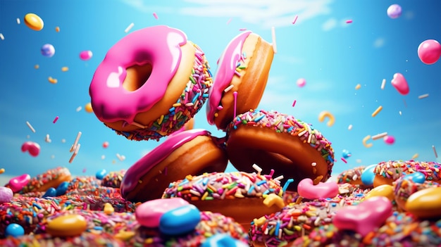 Farbiger Donuts-Hintergrund
