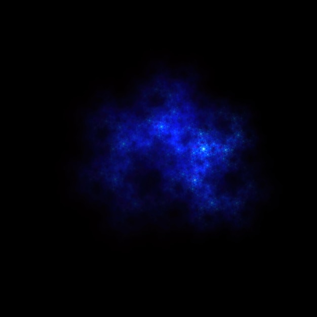 Farbiger Fractalnebelstaub auf schwarzem Hintergrund