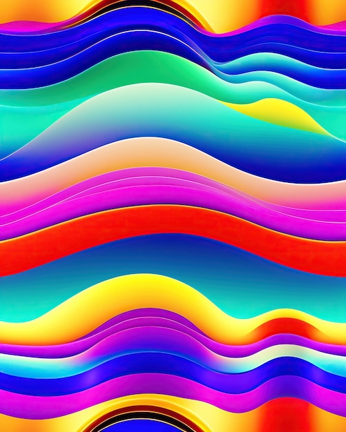 Foto farbiger hintergrund mit einem farbenfrohen wellenmuster