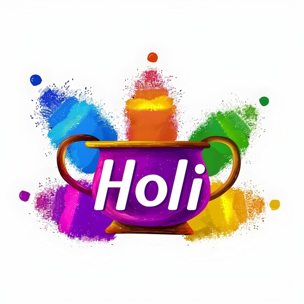 Farbiger Holi-Text für die Holi-Feier