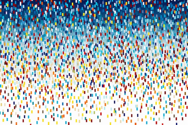 Foto farbiger konfetti geschmückt mit blauen strahlen hintergrund