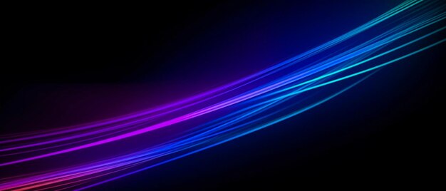 Farbiger Lichtstoß und Laserpointer für einen modernen abstrakten Hintergrund mit schnellen Farben im Stil von dunklem Himmelblau mit Kopierraum