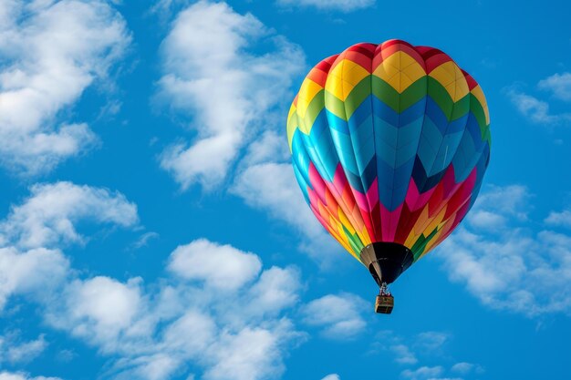 Farbiger Luftballon, der fliegt, erzeugt Ai