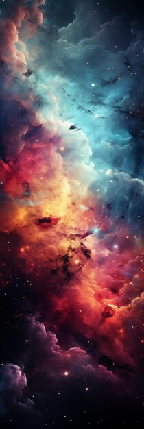 Farbiger Nebel und offener Sternhaufen im Universum Elemente dieses Bildes
