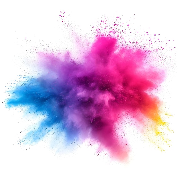 Farbiger Pulverexplosionseffekt für das Design Glückwunsch zu Holi