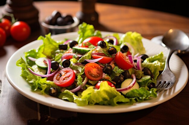 Farbiger Salat auf Weiß