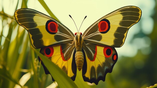 Farbiger Schmetterling in der Natur 3D