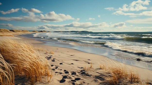 Farbiger Strand mit Kokosnussbaum und blauem Himmel in St. John Virgin Island