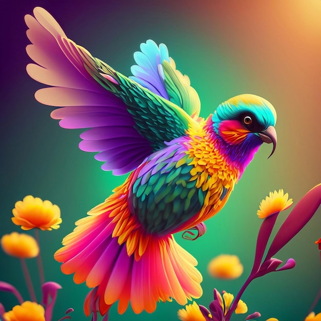 Farbiger Vogel in der Natur